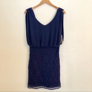 NWT Navy Blue Laundry Lace Dress
